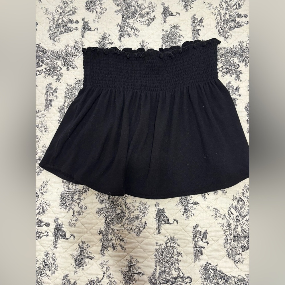 Black Smocked Women's Skirt